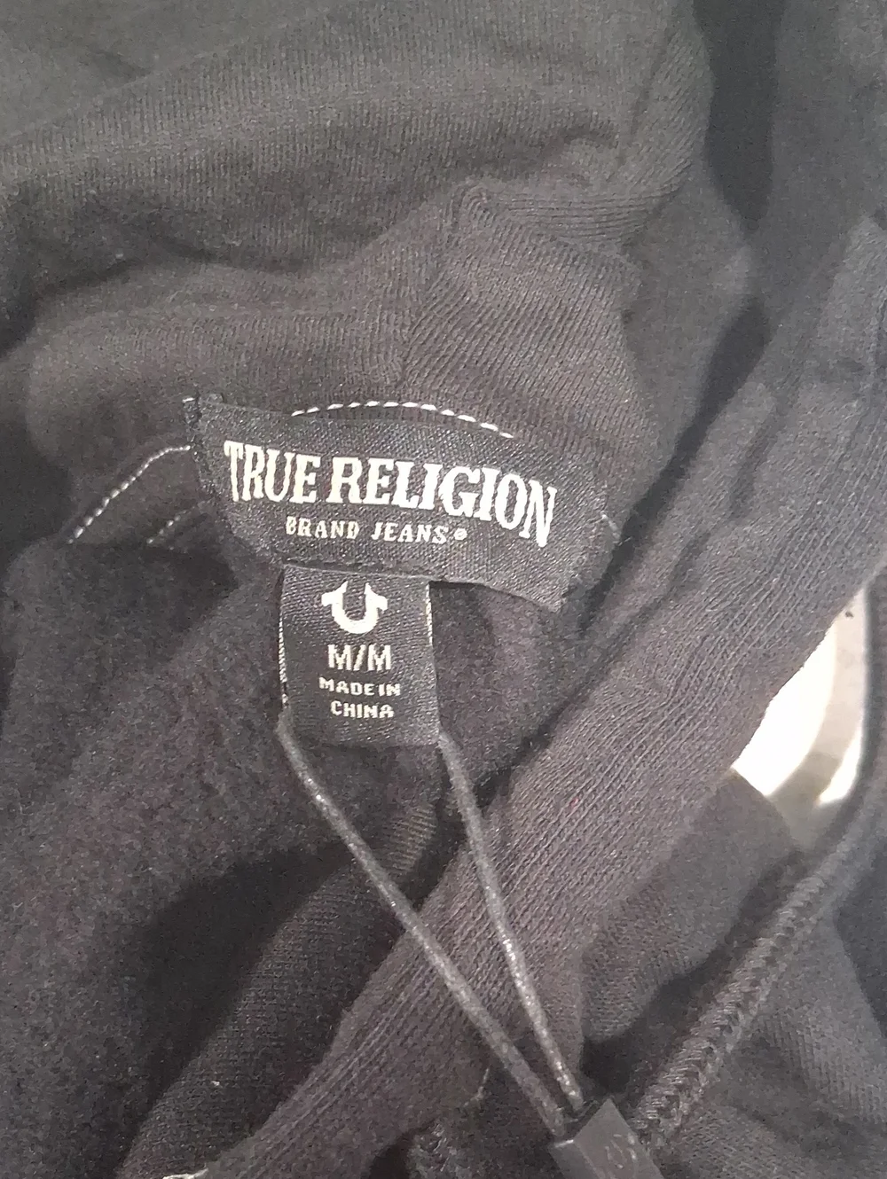 True Religion Buddha Logo Seal Zip Hoodie Size-M Black NWT